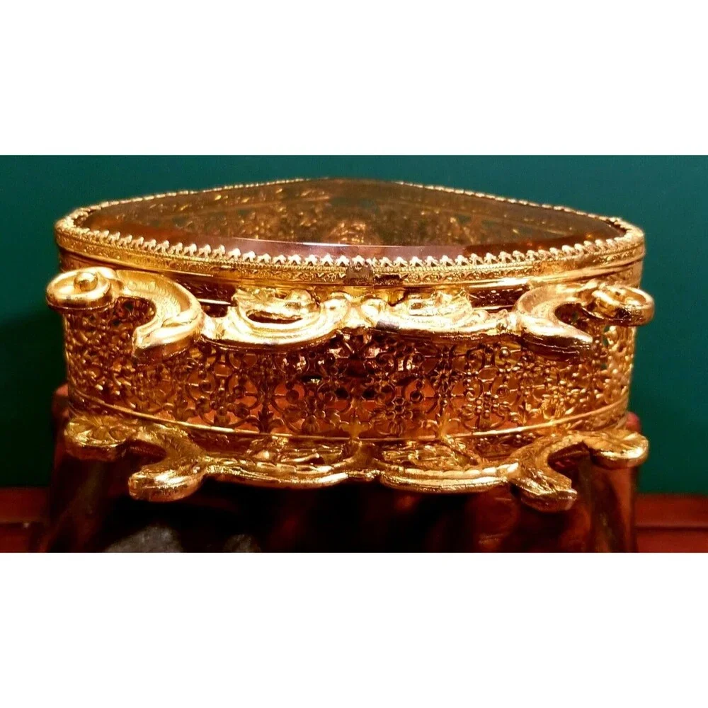Stylebuilt | Bath | Hollywood Regency Stylebuilt Ormolu Rose Beveled ...